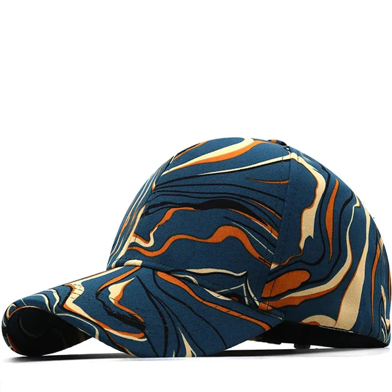 Graffiti Pattern Baseball Cap - Red Yellow Trucker Hat for Men Women, Summer Fishing Snapback Cap