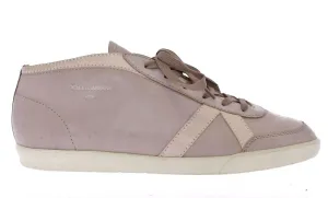 Gray Leather Casual Sport Sneakers Shoes