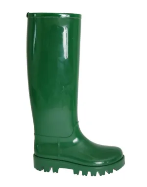 Green Rubber Rain Knee Boots