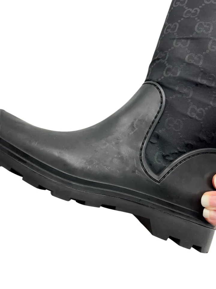 Gucci Prato Nylon Rain Boots 36 = US 6 Women's Shoes