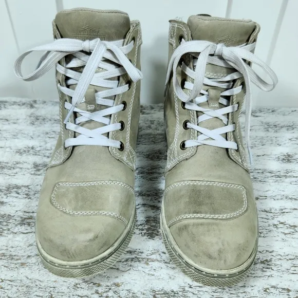 Harley-Davidson &quot;Kearns&quot; High Top Sneaker Motorcycle Boot Tan | Women's Size 6.5