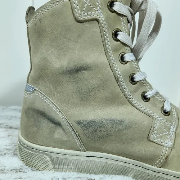 Harley-Davidson &quot;Kearns&quot; High Top Sneaker Motorcycle Boot Tan | Women's Size 6.5