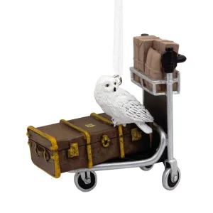 Harry Potter Luggage Trolley With Hedwig Resin Hallmark Christmas Ornament