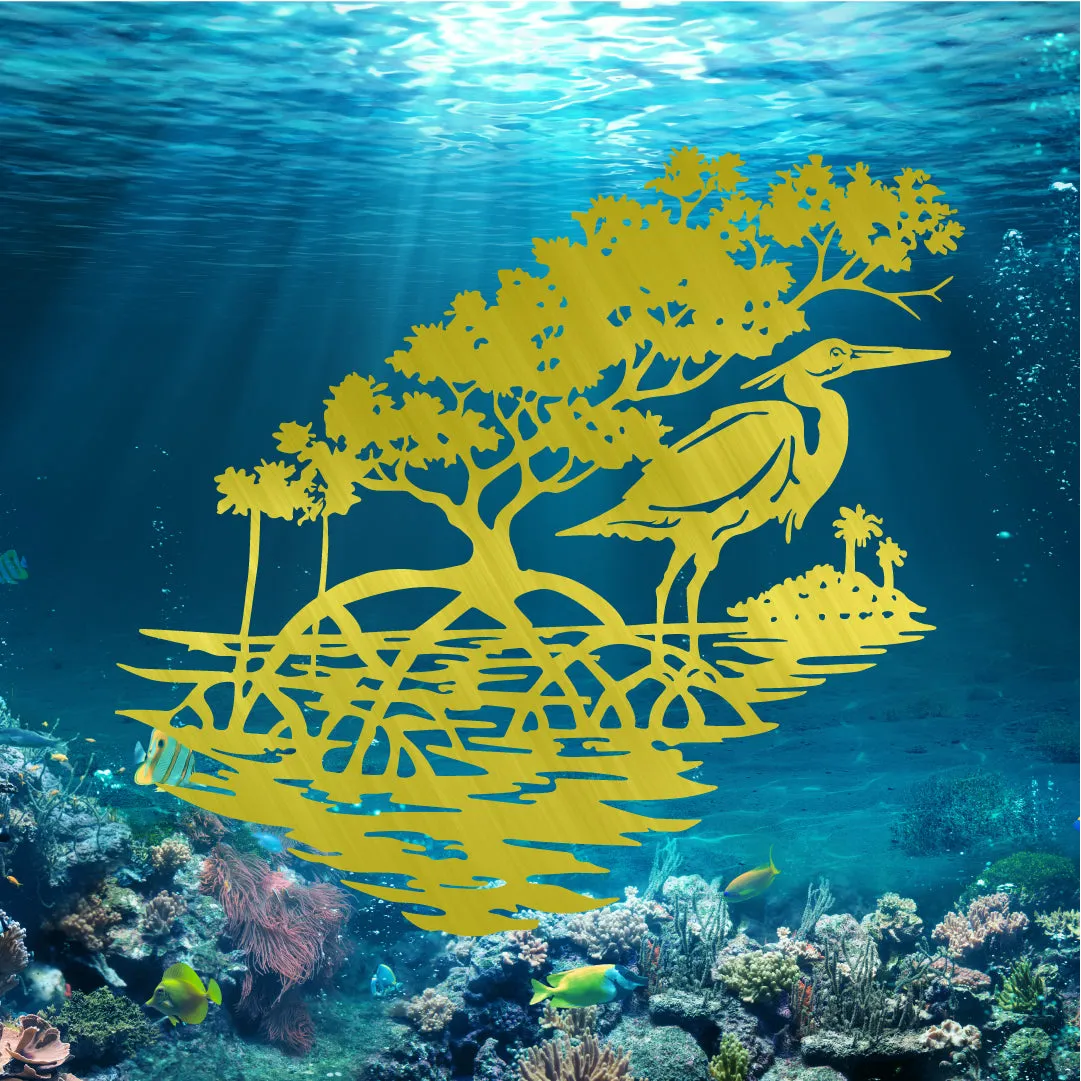 Heron Mangrove Scene