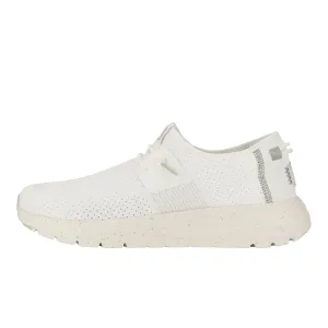 Hey Dude Men's Sirocco M Perf Mesh White/White Size 9 | Men's Shoes | Men Slip-on Sneakers | Comfortable & Light-Weight
