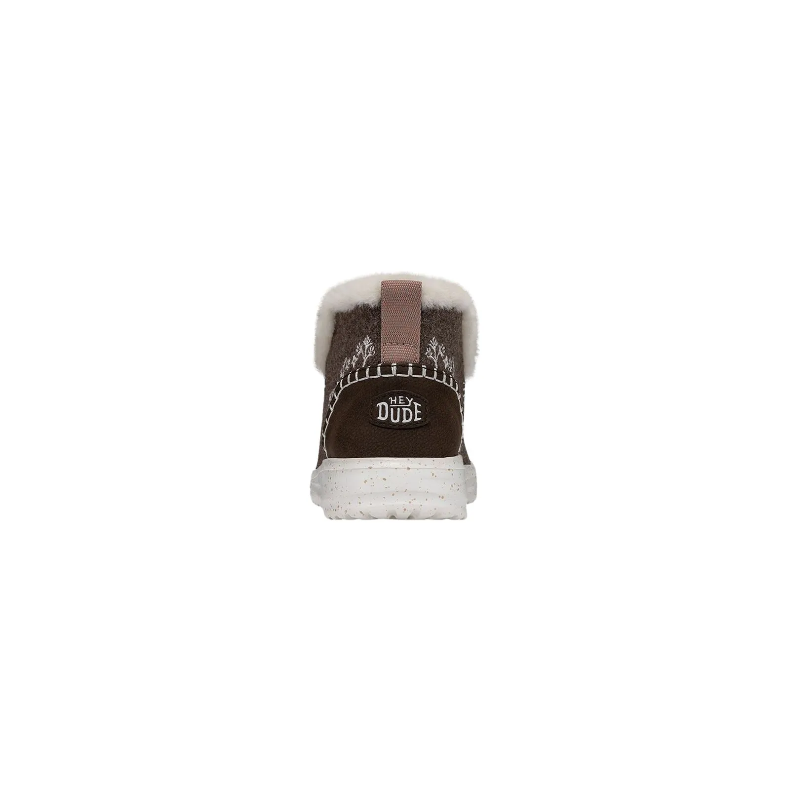 HEYDUDE Denny Wool Faux Shearling Polyester Women's Walnut Boots