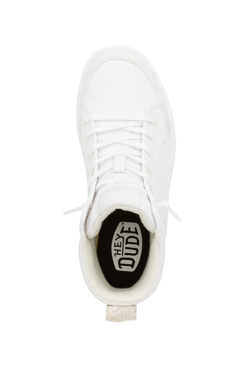 HEYDUDE Women’s Cody Hi Canvas Sneakers in White | 41971-100