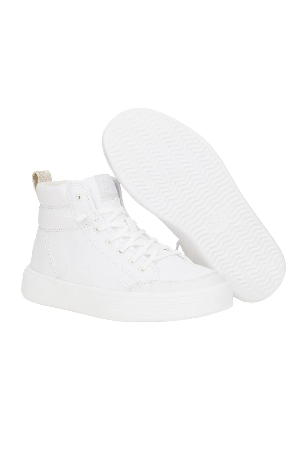 HEYDUDE Women’s Cody Hi Canvas Sneakers in White | 41971-100