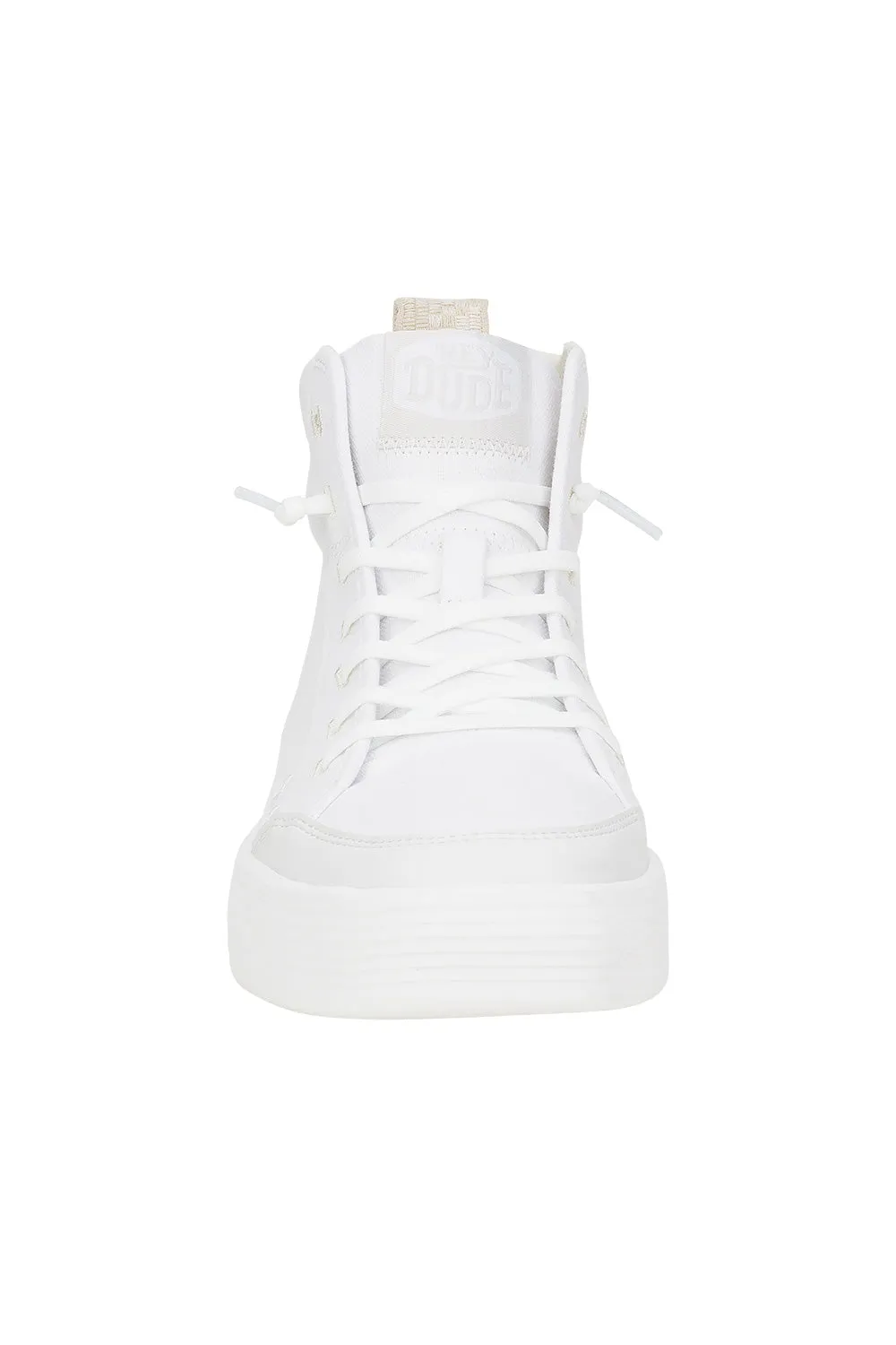 HEYDUDE Women’s Cody Hi Canvas Sneakers in White | 41971-100