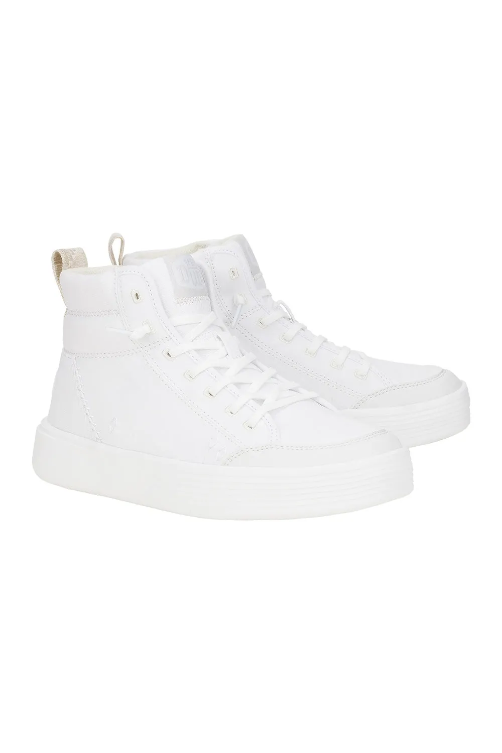 HEYDUDE Women’s Cody Hi Canvas Sneakers in White | 41971-100