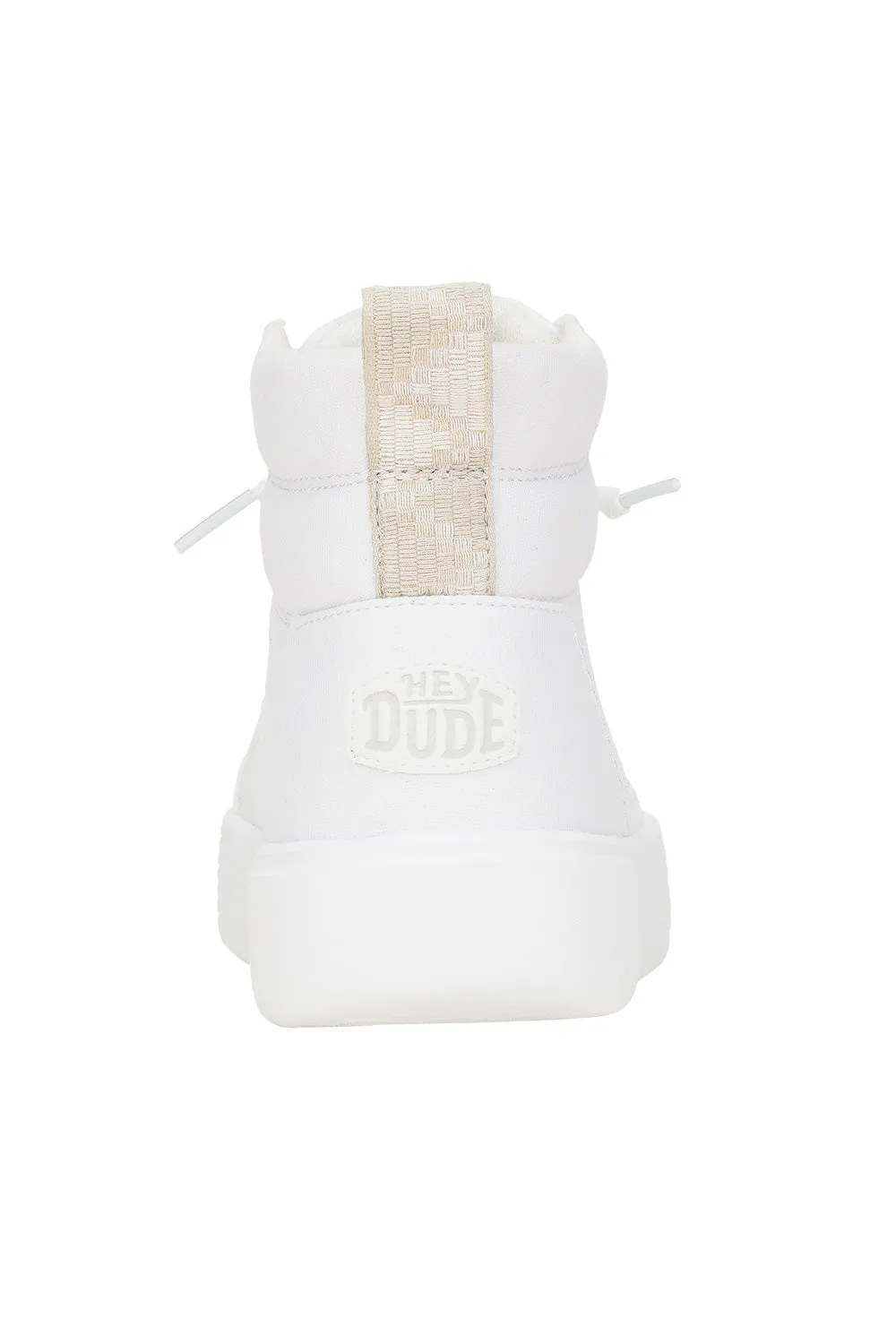 HEYDUDE Women’s Cody Hi Canvas Sneakers in White | 41971-100