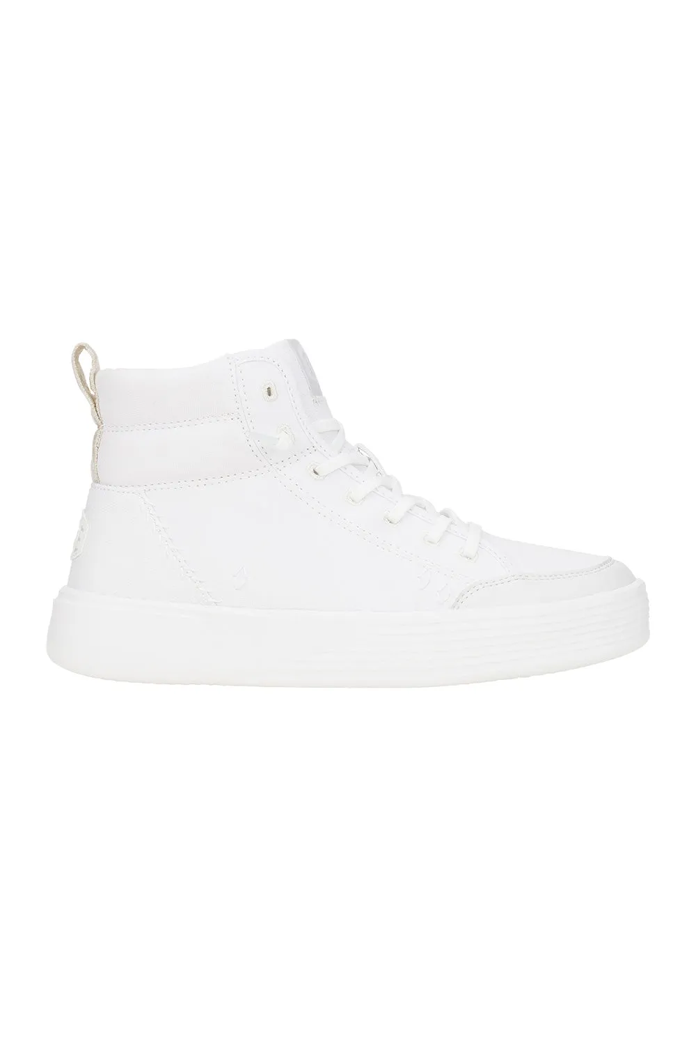 HEYDUDE Women’s Cody Hi Canvas Sneakers in White | 41971-100