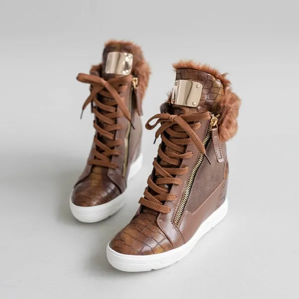 High heel Women's Elevator Casual Shoes Casual Platform Shoes