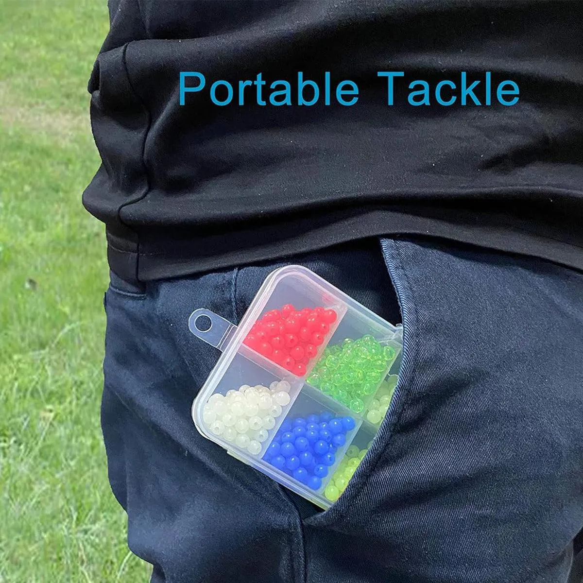 High Quality 2 Boxes of Round Colourful Fishing Beads Tackle Accessories Kit