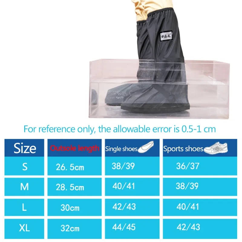 High Top Waterproof Shoes Covers For Shoes Motorcycle Cycling Bike Rain Boot Rain Cover