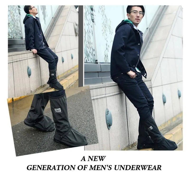 High Top Waterproof Shoes Covers For Shoes Motorcycle Cycling Bike Rain Boot Rain Cover