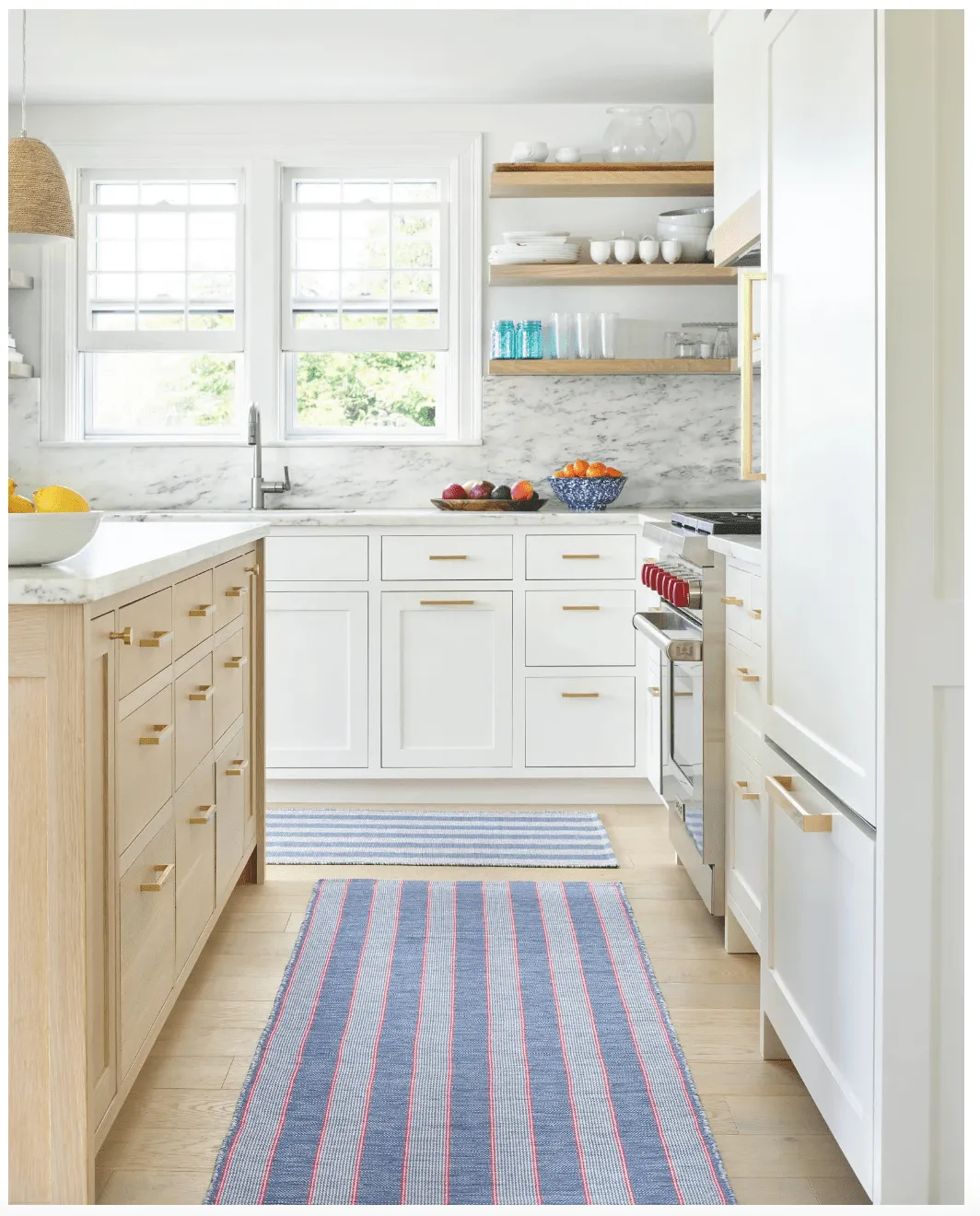 Hillsgrove Stripe Denim Handwoven Cotton Rug