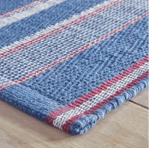 Hillsgrove Stripe Denim Handwoven Cotton Rug