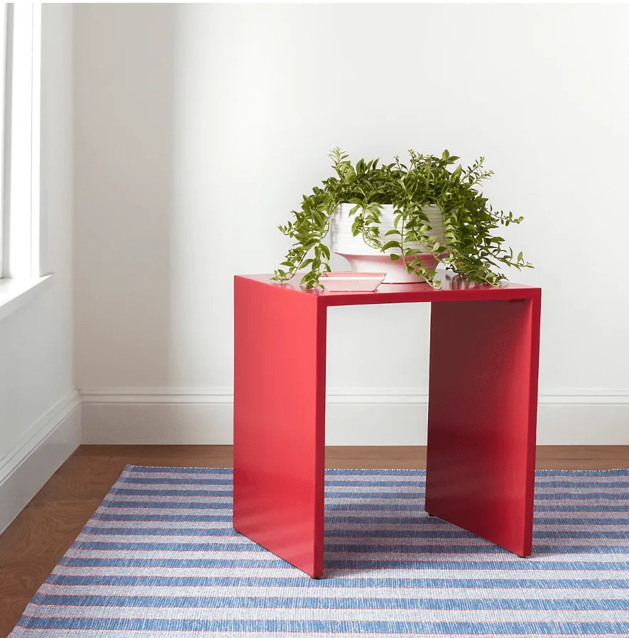 Hillsgrove Stripe Denim Handwoven Cotton Rug