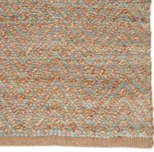 Himalaya Jute Rug - Ginger & Sea Glass Green