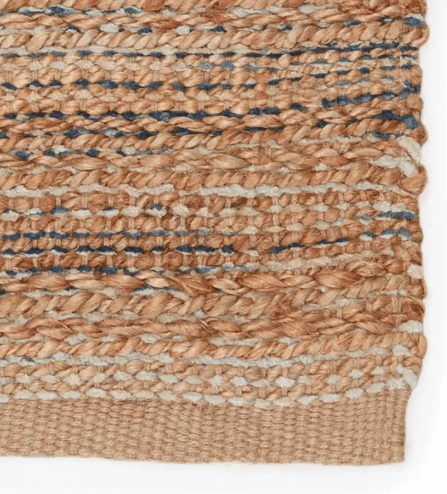 Himalaya Jute Rug - Tapioca & Artic Ice