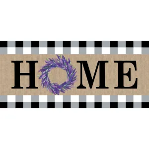 HOME Lavender Wreath Burlap Sassafras Switch Mat