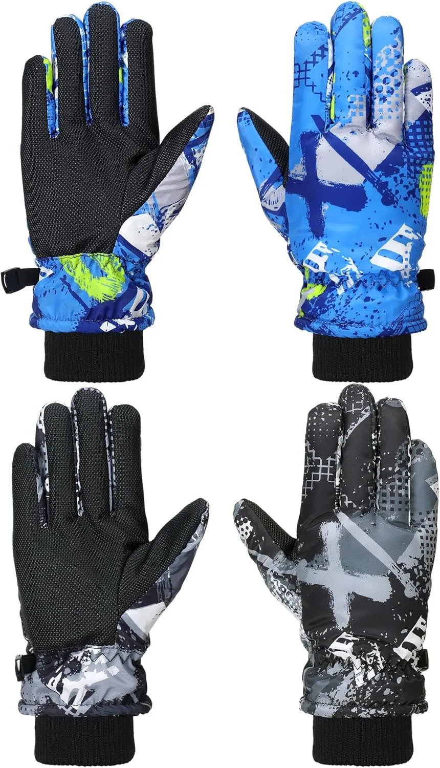 Honoson Kids Winter Waterproof Snow Gloves
