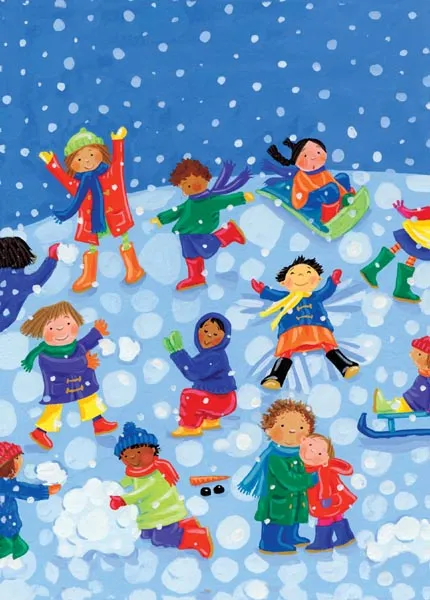 Hooray for A Snow Day! Multicultural Holiday Cards