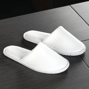 Hotel Slipper Closed Toe White Polyester CTN/100
