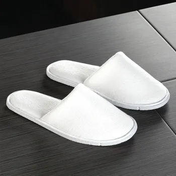Hotel Slipper Closed Toe White Polyester CTN/100