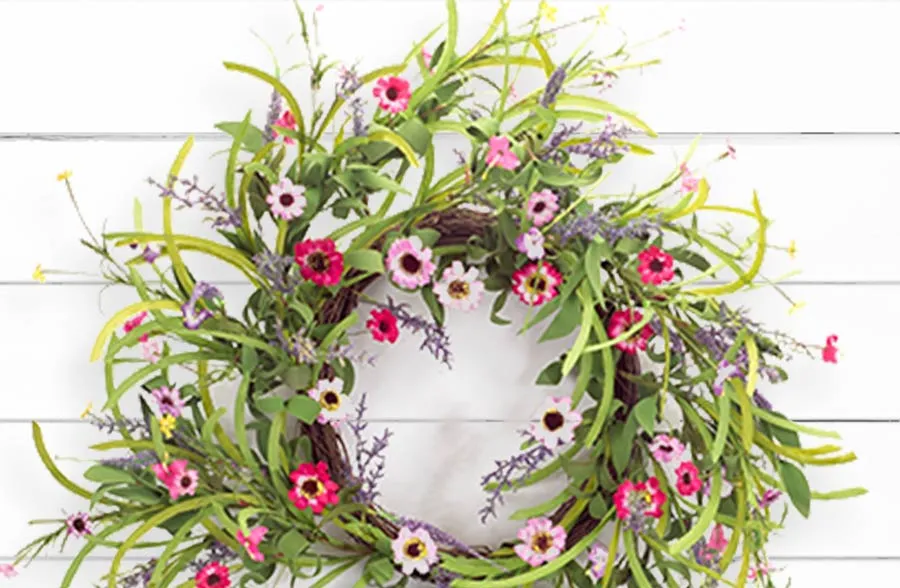 HUGE Spring Wildflower Wreath