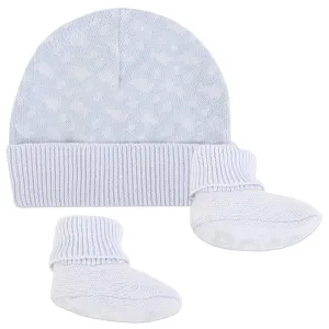 Hugo Boss Baby Boys Blue Hat & Bootie Ensemble