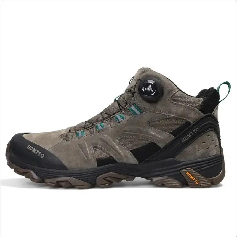 Humtto waterproof hiking shoes leather trekking boots outdoor sneakers for men male camping hunting