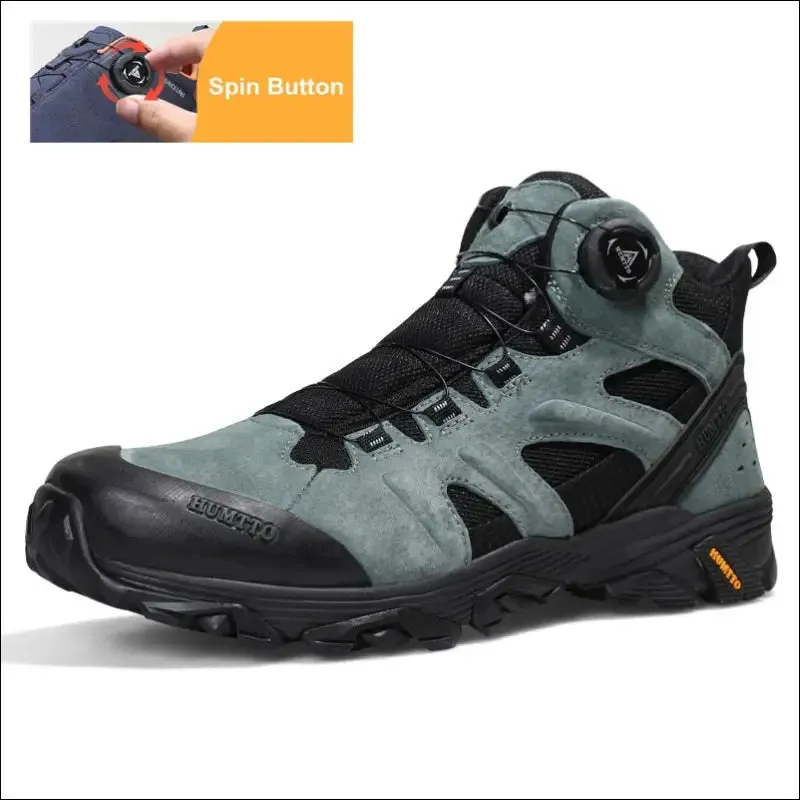Humtto waterproof hiking shoes leather trekking boots outdoor sneakers for men male camping hunting