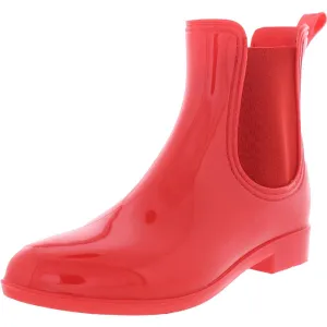 INC Womens Raelynn Vinyl Ankle Rain Boots Red 9 Medium (B,M)