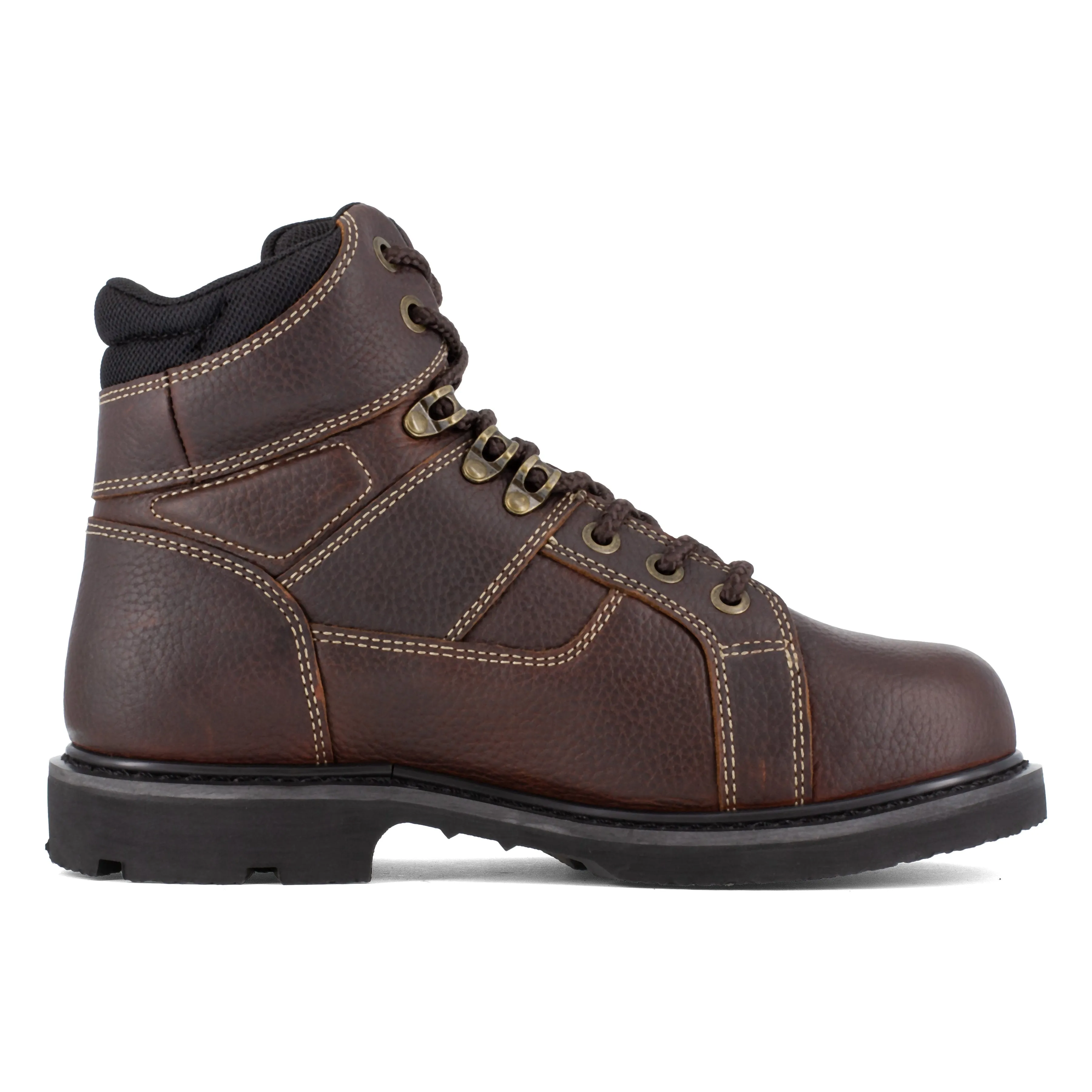 Iron Age Men's Groundbreaker 6" Steel Toe CushGuard Metguard Work Boot - Brown - IA5021