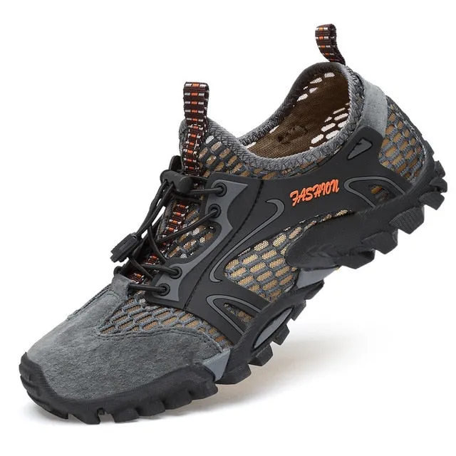 JACKSHIBO Breathable Water Shoes For Men Climbing Hiking - Upstream - Outdoor Beach Shoes