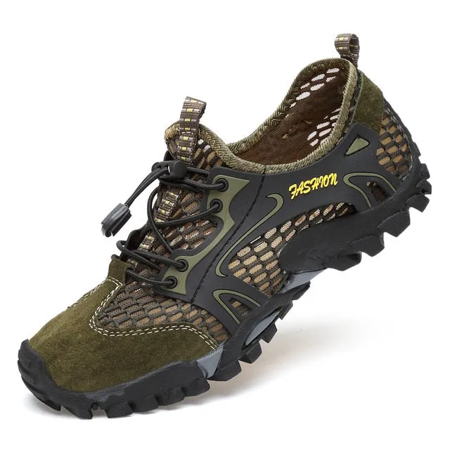 JACKSHIBO Breathable Water Shoes For Men Climbing Hiking - Upstream - Outdoor Beach Shoes