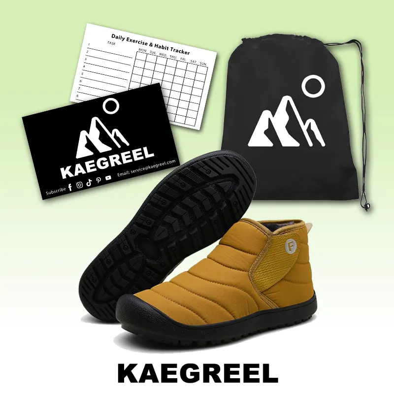 Kaegreel Men's Waterproof Warm Lining Hook Loop Toe Protective Casual Ankle Boots