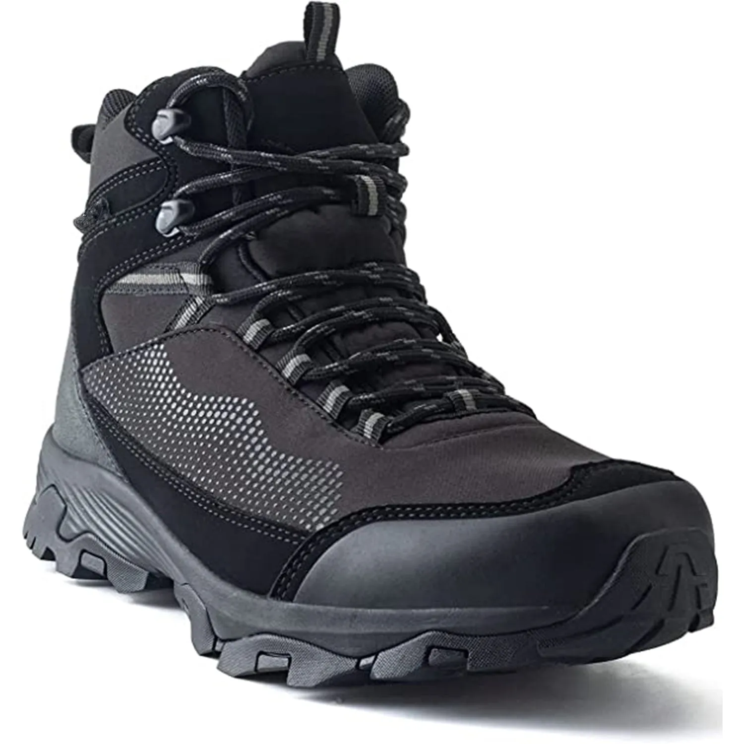 KAUACH Hiking Boots for Men Waterproof Lightweight Non-Slip Mid-Rise Outdoor Work Trekking Mountaineering Ankle Shoes
