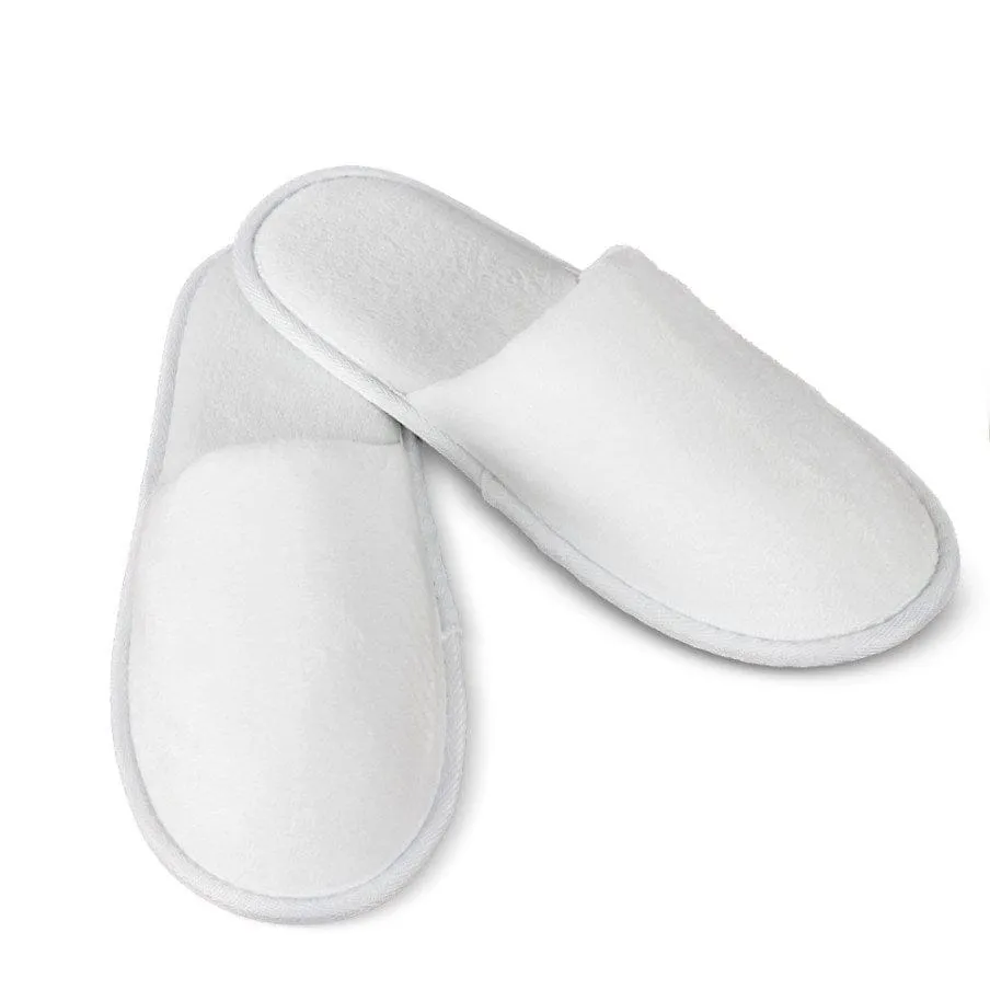 Kids Closed Toe Velour Slippers, Non-Slip Sole, Comfort & Breathable