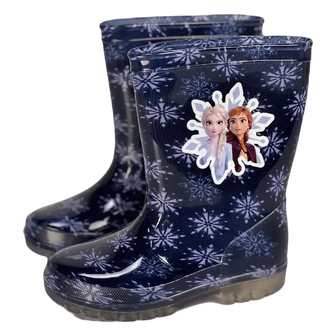 Kids Shoes Youth Girls Disney Frozen Rain Boots