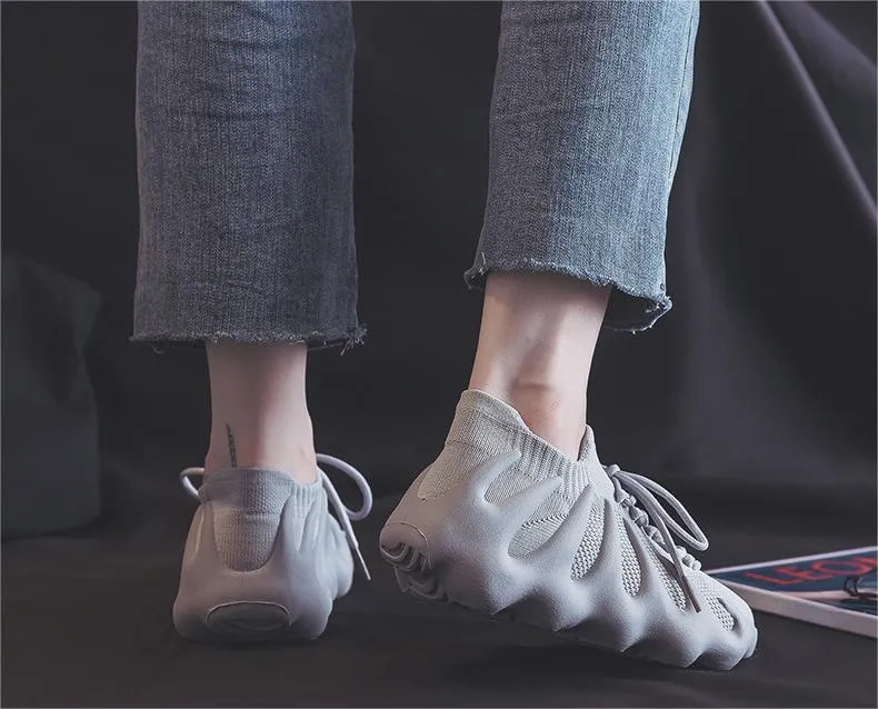 Lace-up Knit Breathable Sneakers