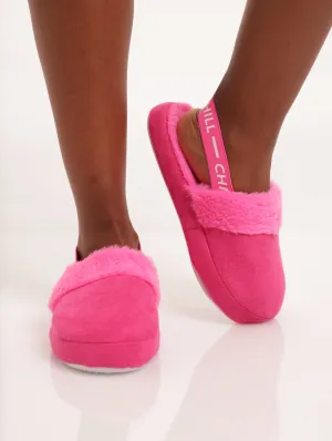 Ladies Closed Toe Slipper - Pink Voltage