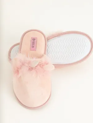 Ladies Closed Toe Unicorn Slipper  Blush