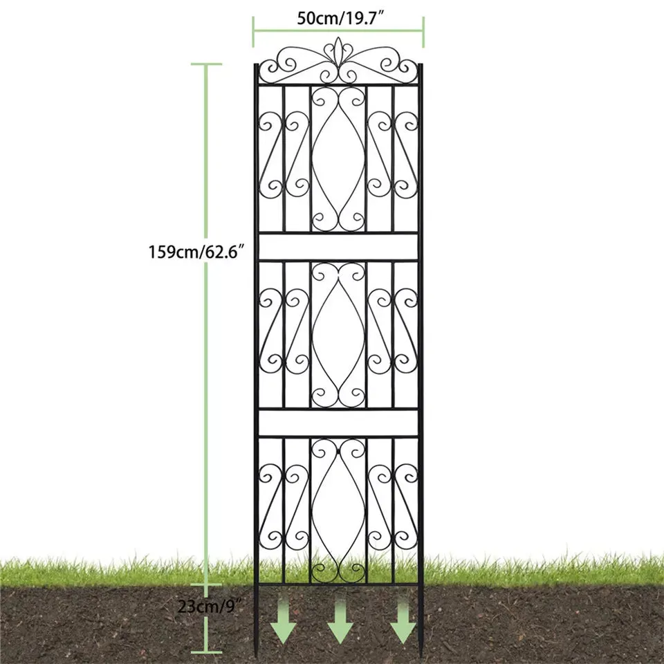 Large Metal Garden Trellis for Outdoor Yard & Patio