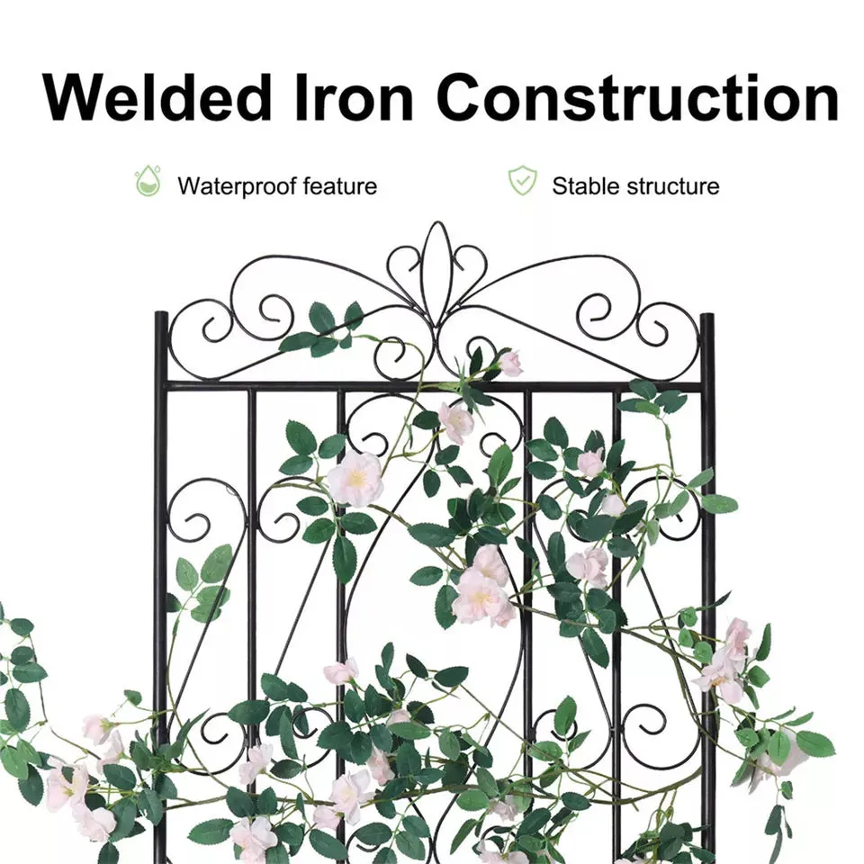 Large Metal Garden Trellis for Outdoor Yard & Patio