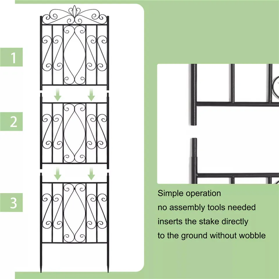 Large Metal Garden Trellis for Outdoor Yard & Patio
