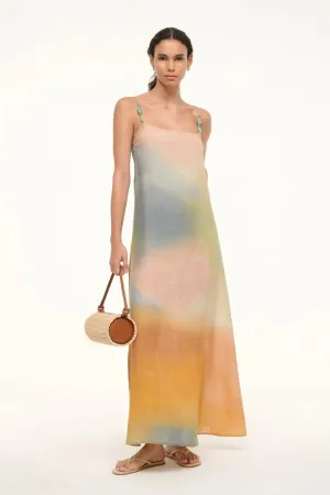 Laura Linen Dress- Pastel Clouds
