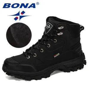 Leather Hiking Shoes Men Winter Outdoor